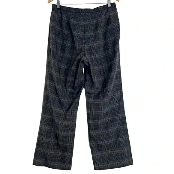 y2k Vintage Brown Plaid Pants Straight Leg Office Siren Women's Size 12 - Picture 4 of 6